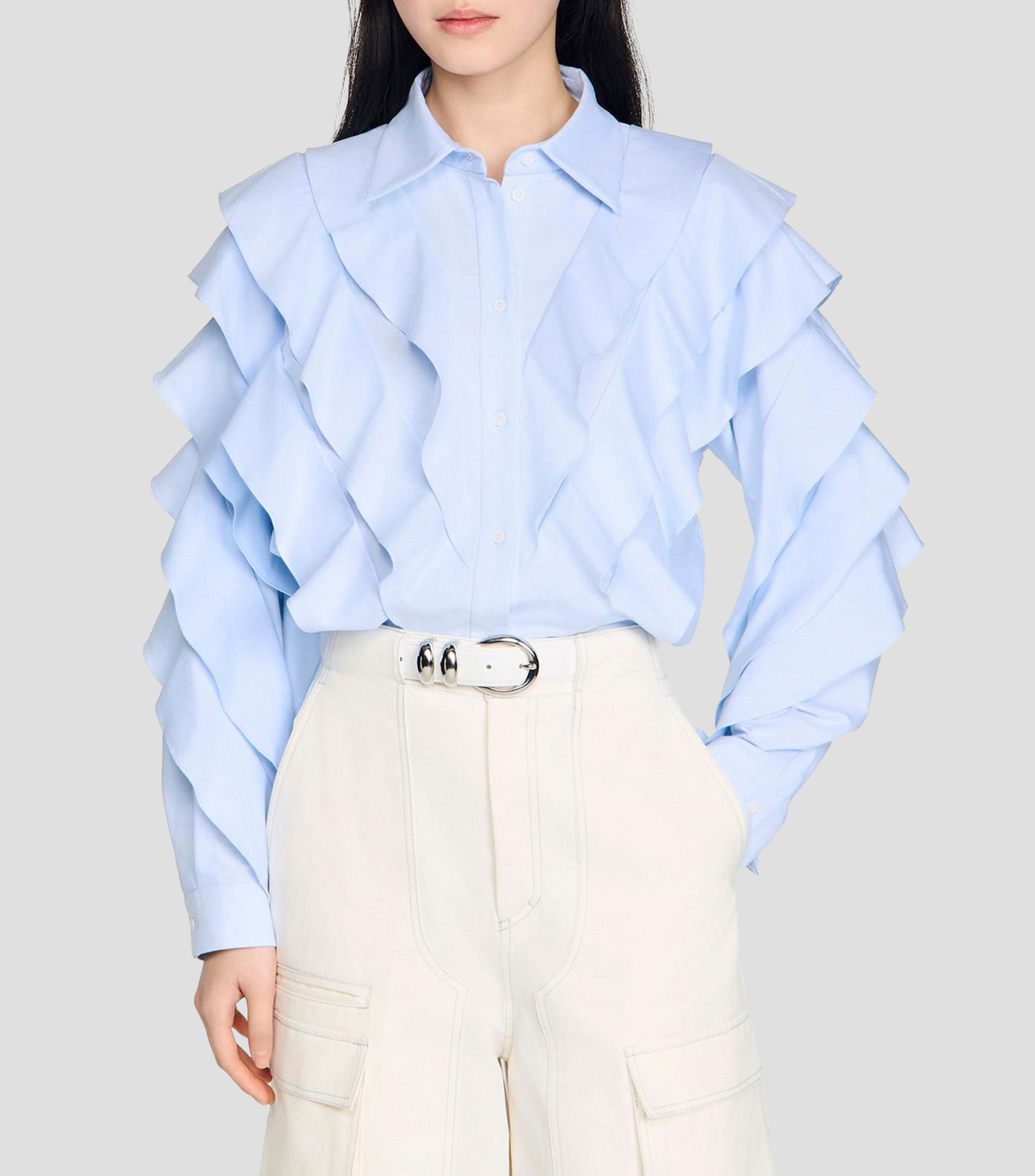 Camisa fantasía manga larga Mujer